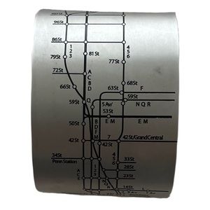 NYC Subway Map Metal Cuff Bracelet